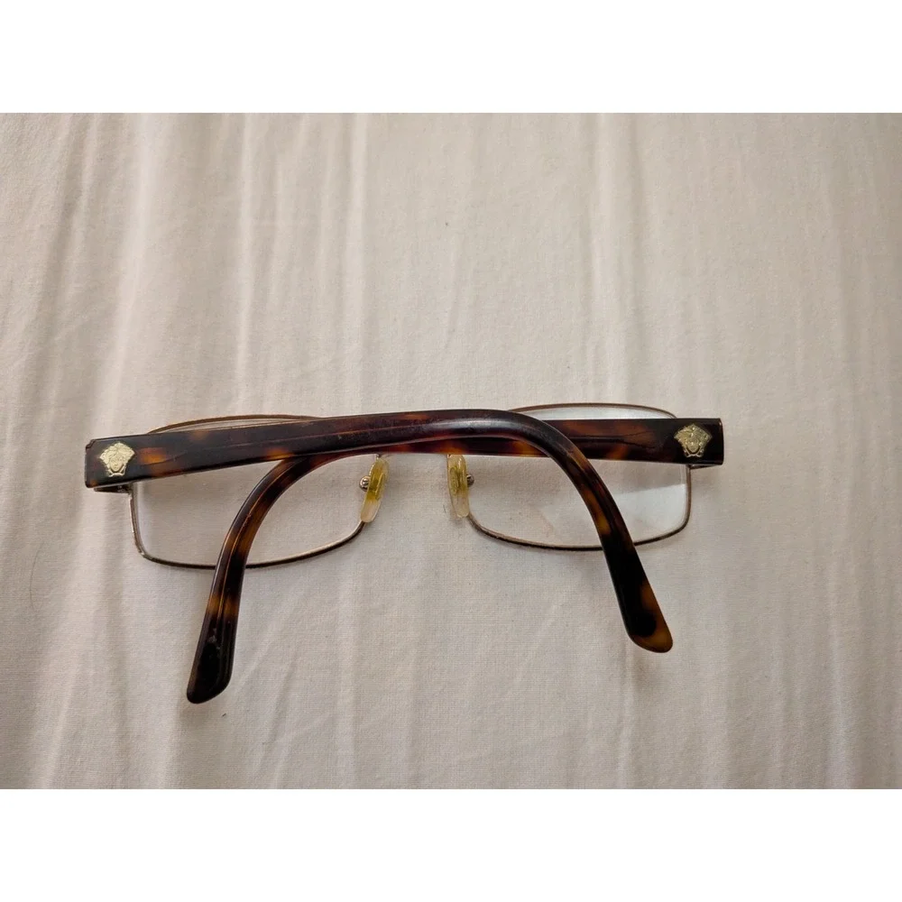 Versace Eyeglasses MOD1177 1045 Metal Rectangle 52-16 135 Italy FRAMES ONLY